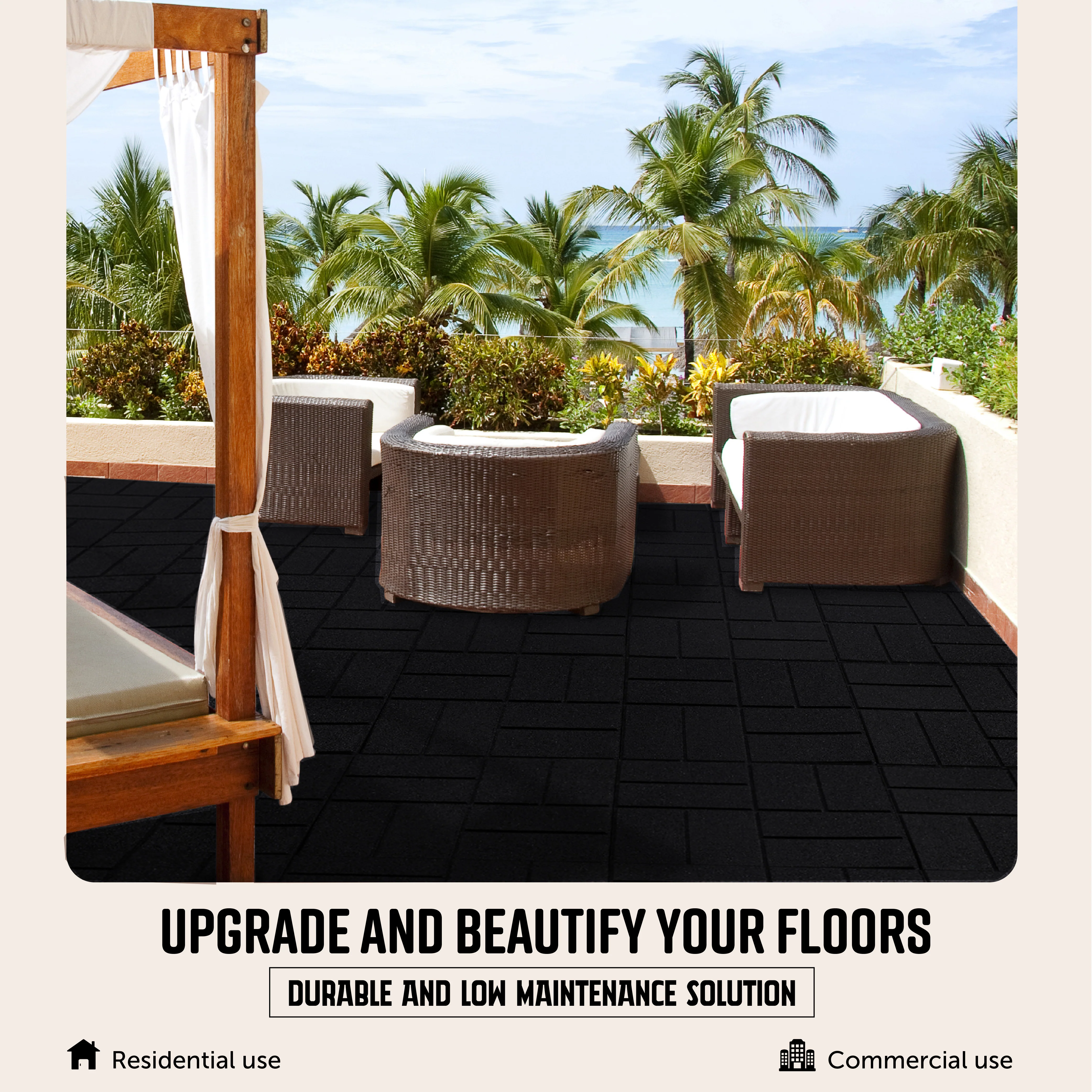 Brick Interlocking Rubber Paver Tile - Image 14