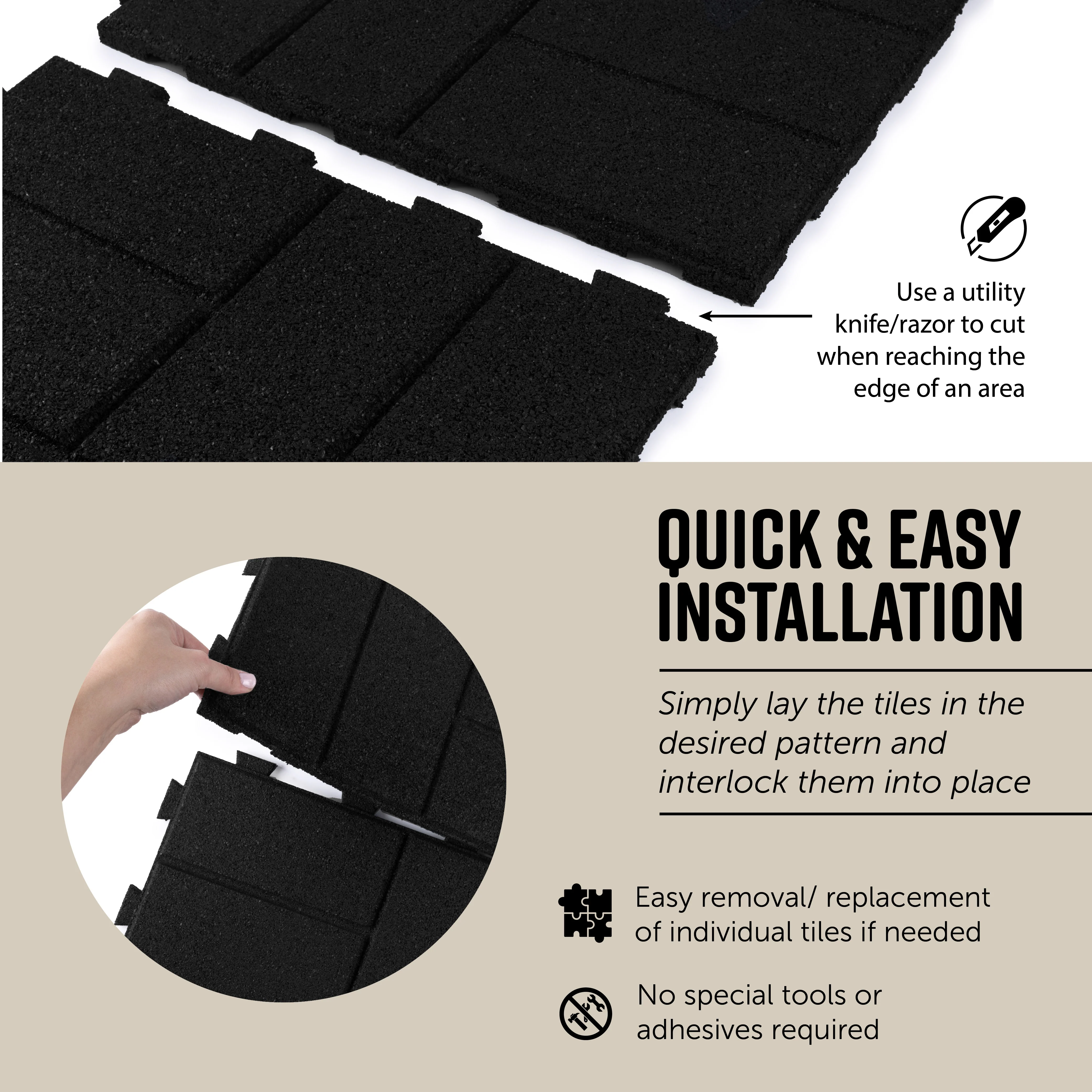 Brick Interlocking Rubber Paver Tile - Image 17