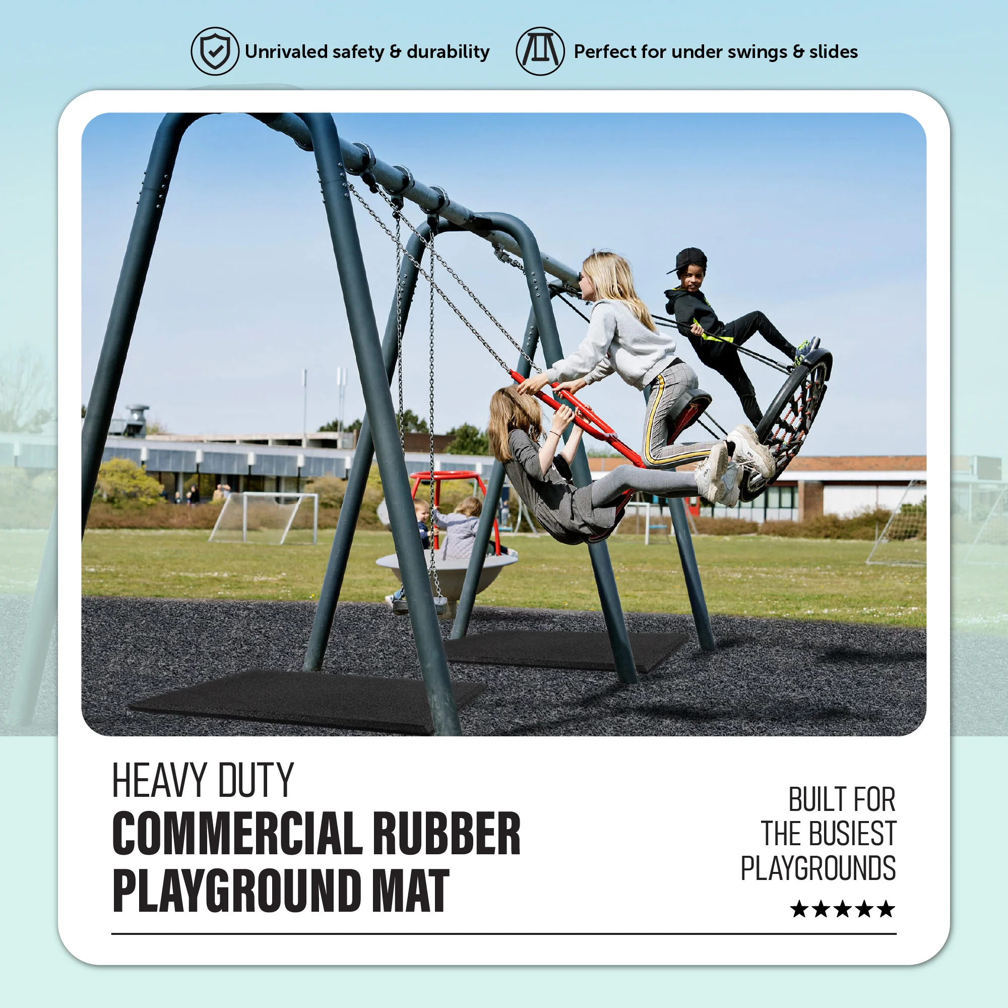 Commercial Rubber Swing Mat - Image 3