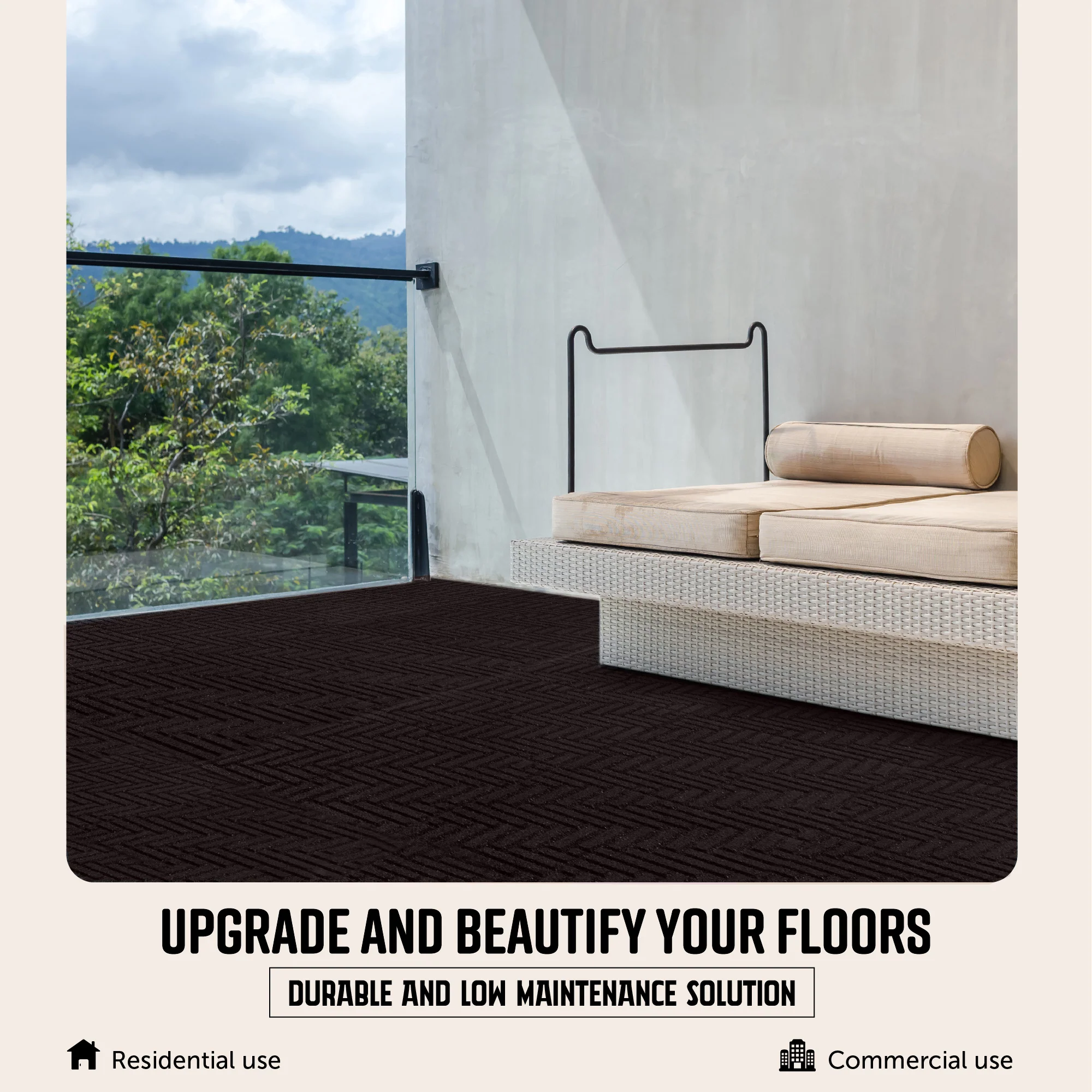 Herringbone Interlocking Rubber Paver Tile - Image 9