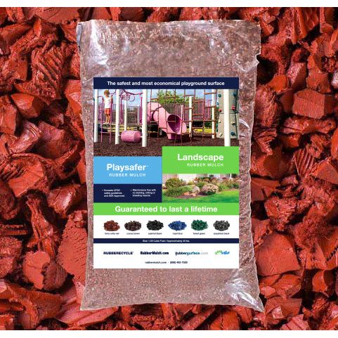 Landscape Rubber Mulch | Terra Cotta Red - Image 4