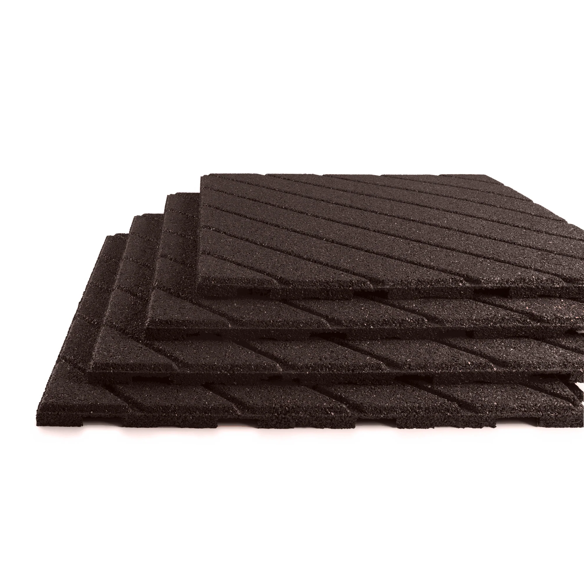 Slatted Interlocking Rubber Paver Tile - Image 12