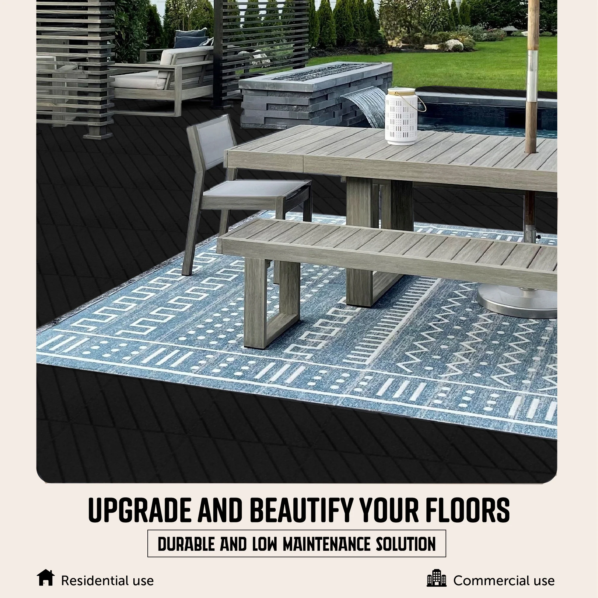 Slatted Interlocking Rubber Paver Tile - Image 14