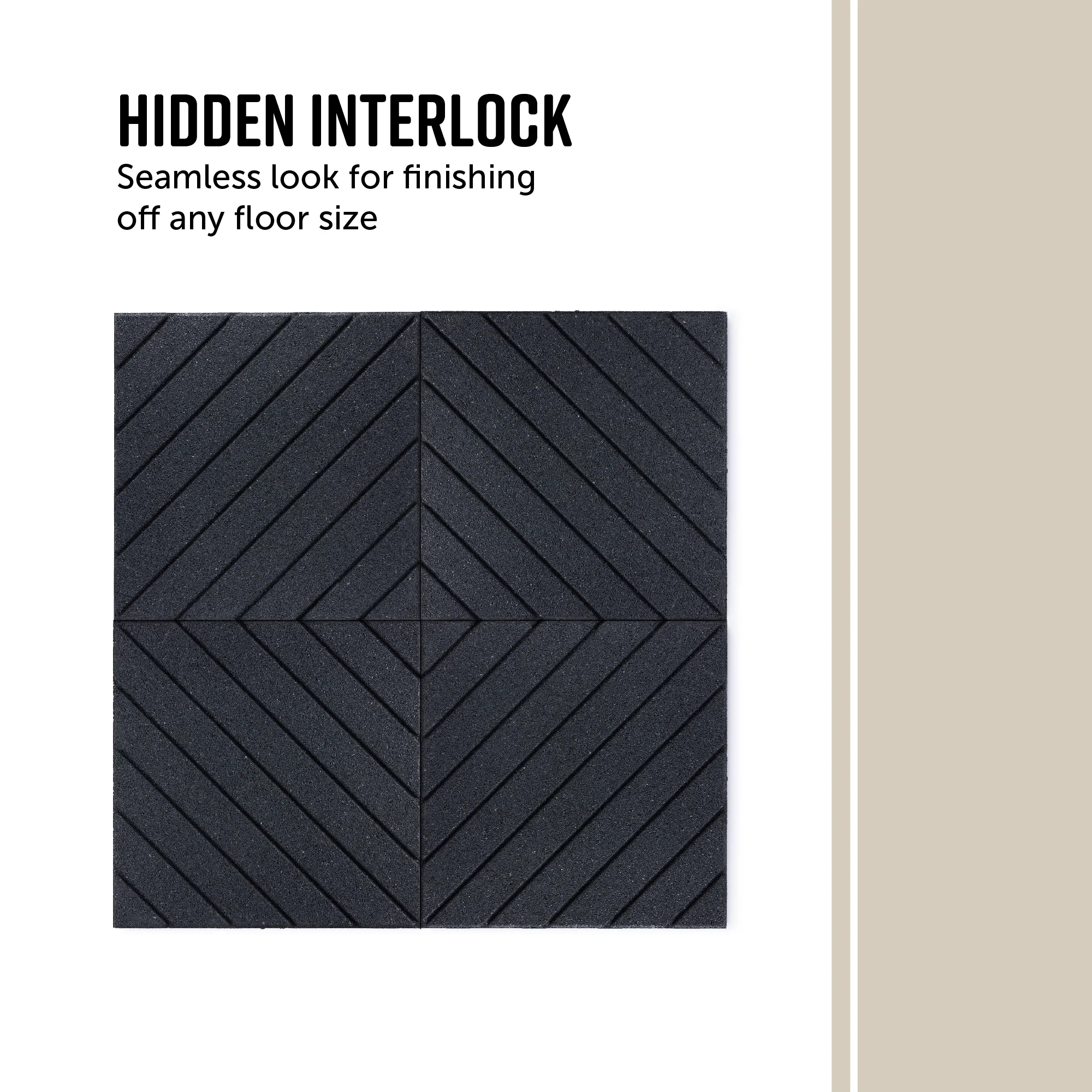 Slatted Interlocking Rubber Paver Tile - Image 4