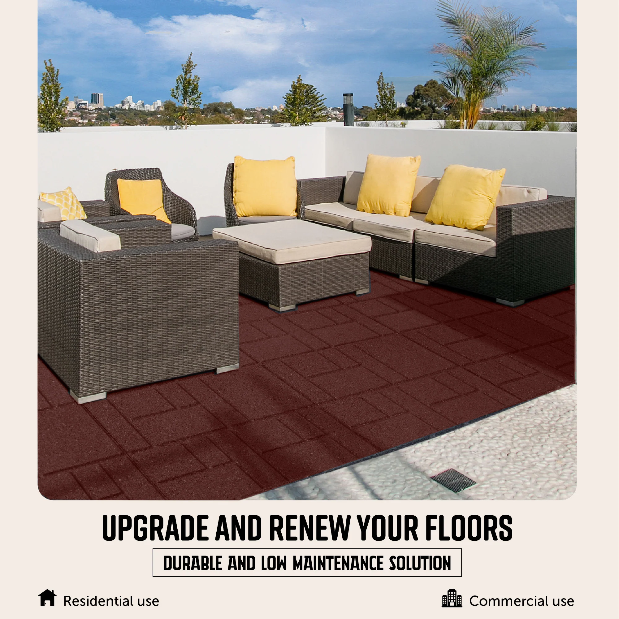 SquareScape Interlocking Rubber Paver Tile - Image 17