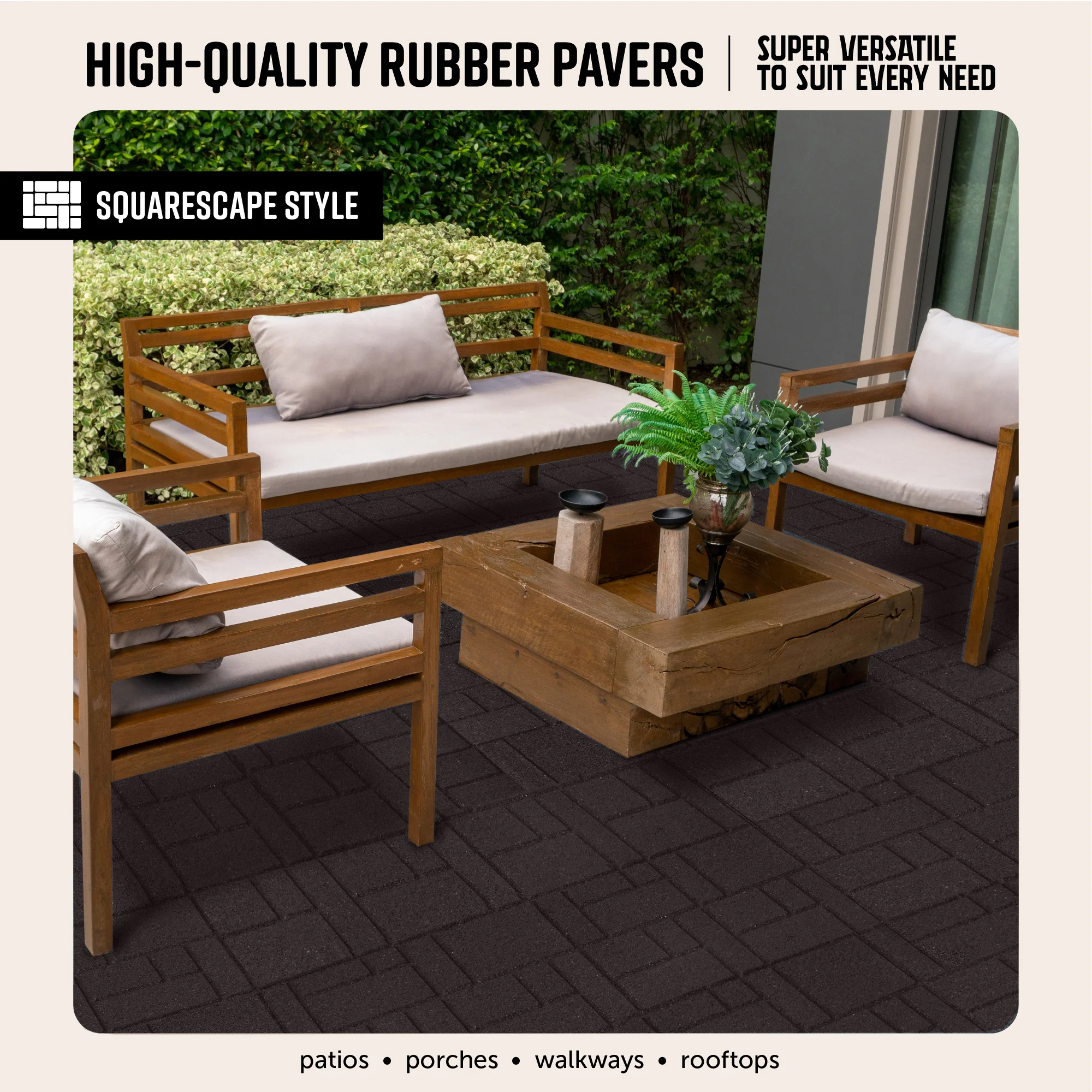 SquareScape Interlocking Rubber Paver Tile - Image 7