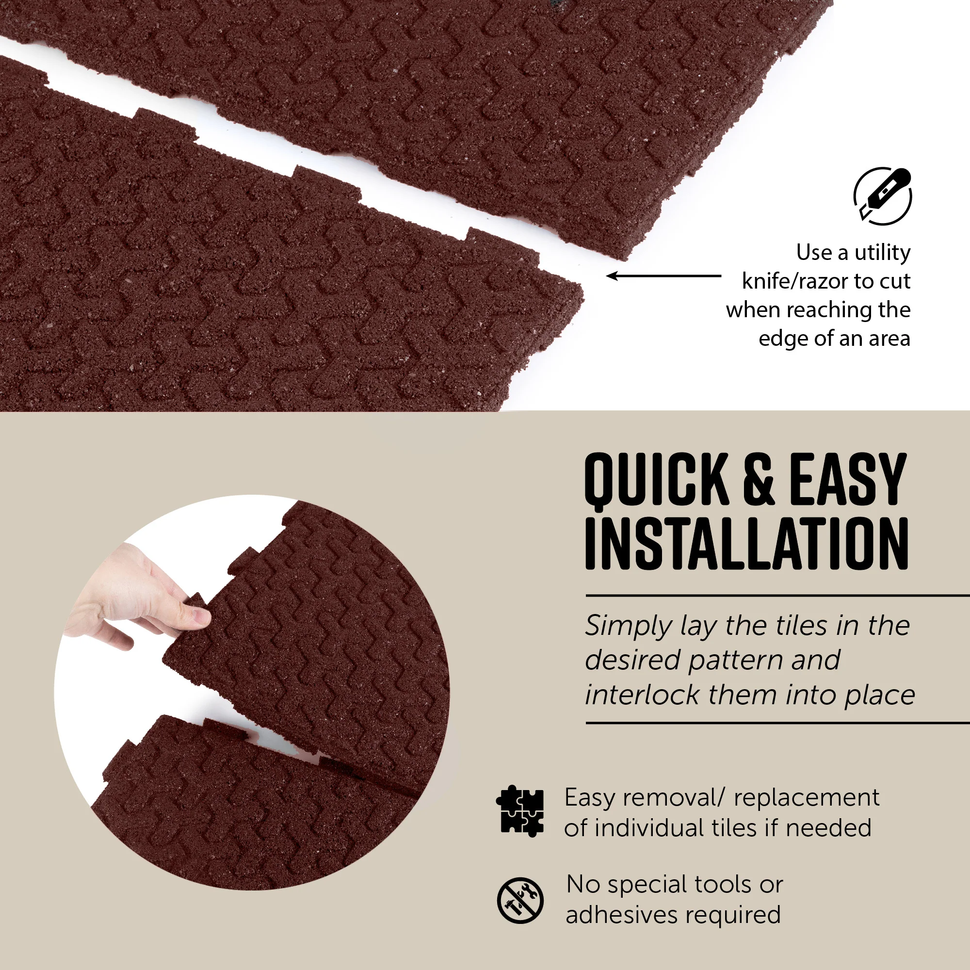 Windmill Interlocking Rubber Paver Tile - Image 16